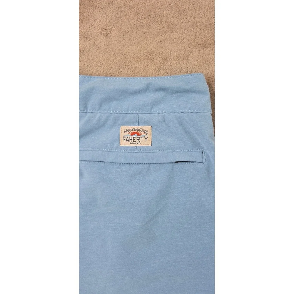 Faherty All Day Shorts Mens 28 Blue Heathered 